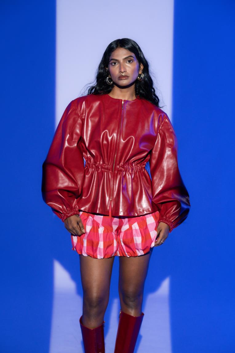 Power Puff Leather Jacket