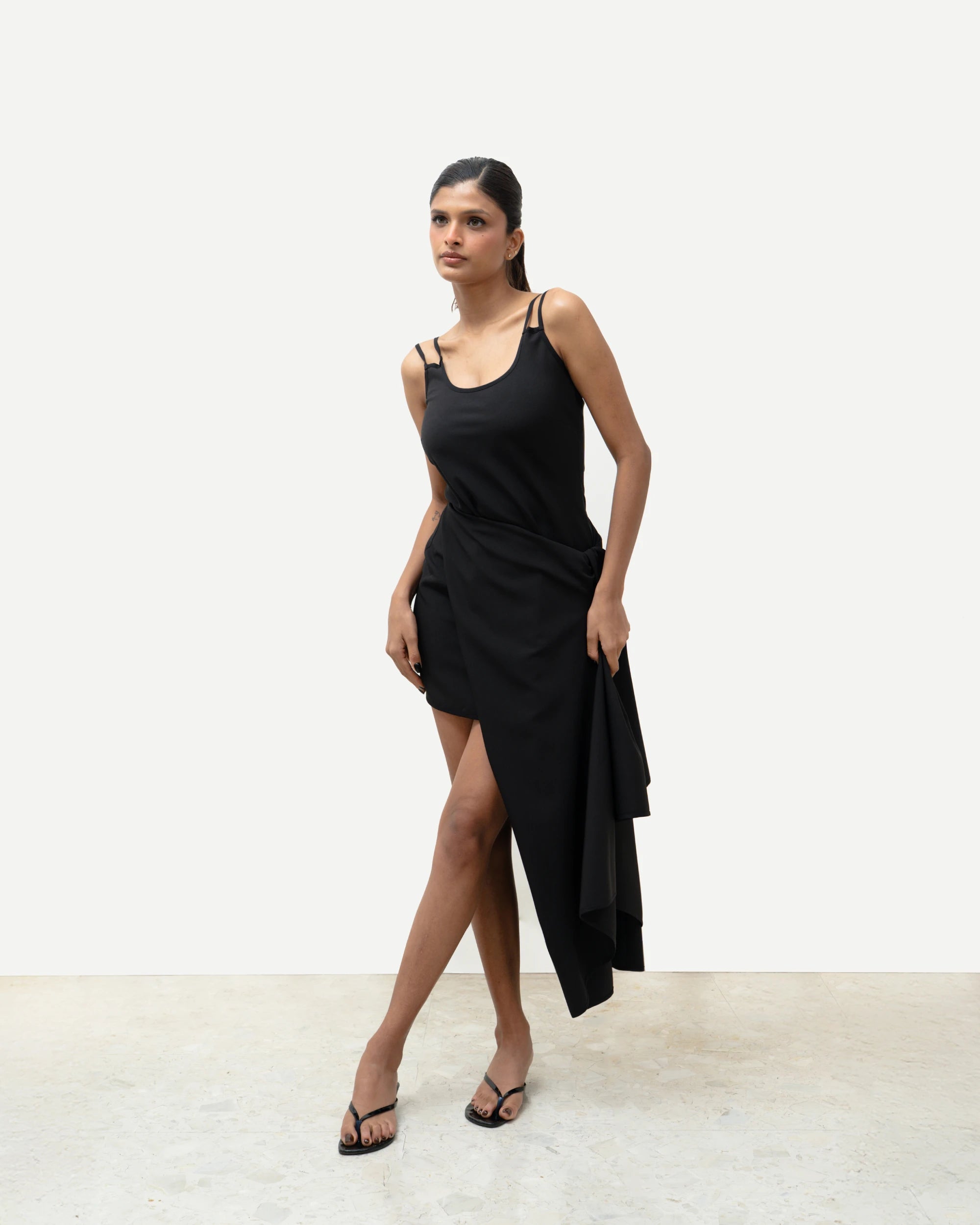 Side Fling Top - Black