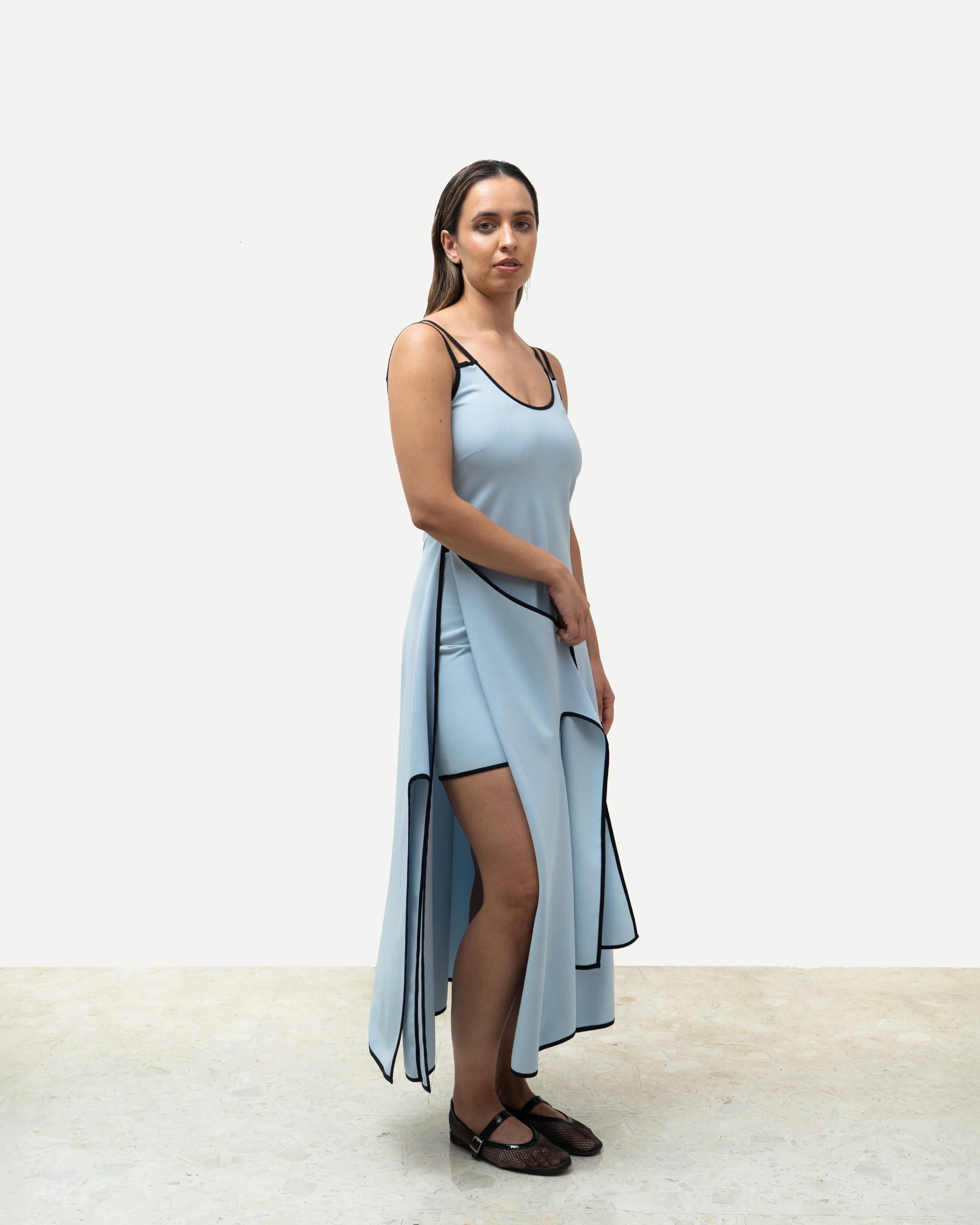 Side Fling Top - Blue
