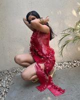 Bow Down To Me Skirt (Chilly Red)