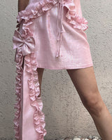 Bow Down To Me Skirt (Blush Pink)