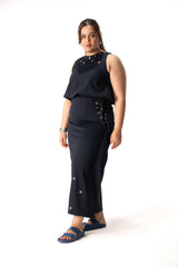 Side Fling Skirt (Navy)
