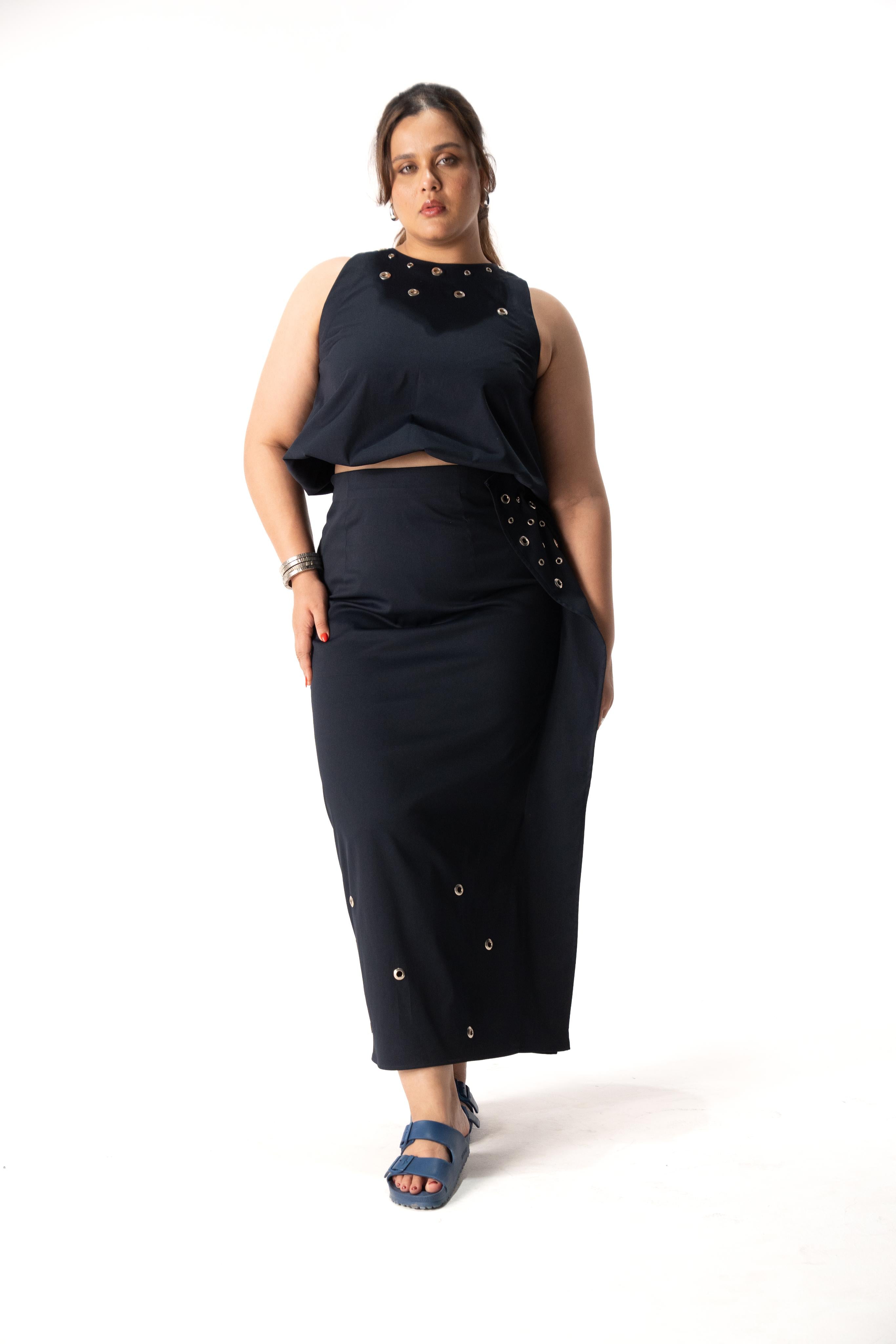 Side Fling Skirt (Navy)