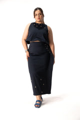 Side Fling Skirt (Navy)