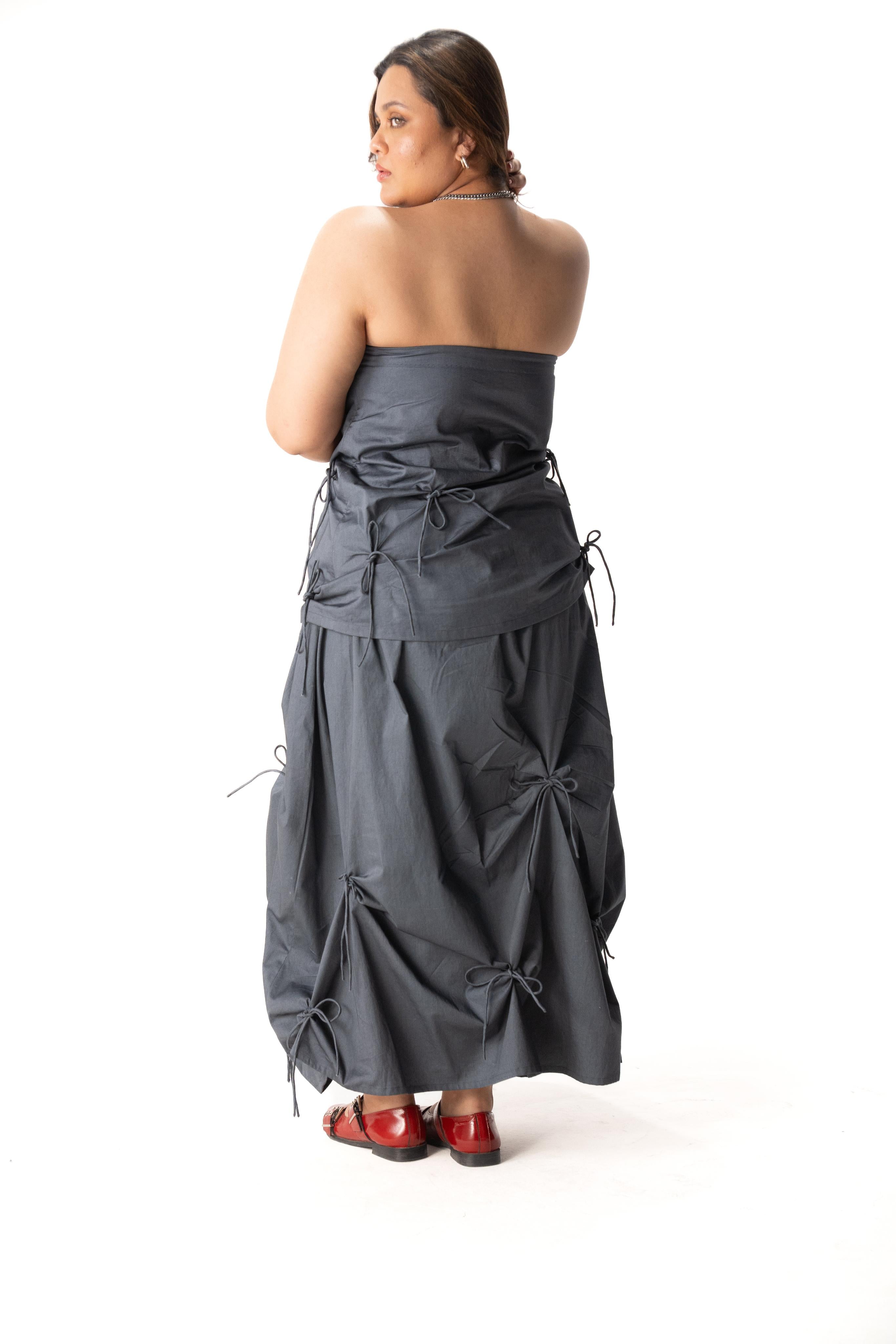 Strings Attached Skirt (Grey)