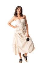 Strings Attached Skirt (Beige)
