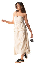 Strings Attached Skirt (Beige)