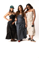 Strings Attached Skirt (Grey)
