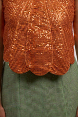 Shut the Clam Up Top (Coral Orange)
