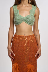 Tan Lines Bralette Top (Algae Green)