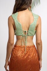 Tan Lines Bralette Top (Algae Green)
