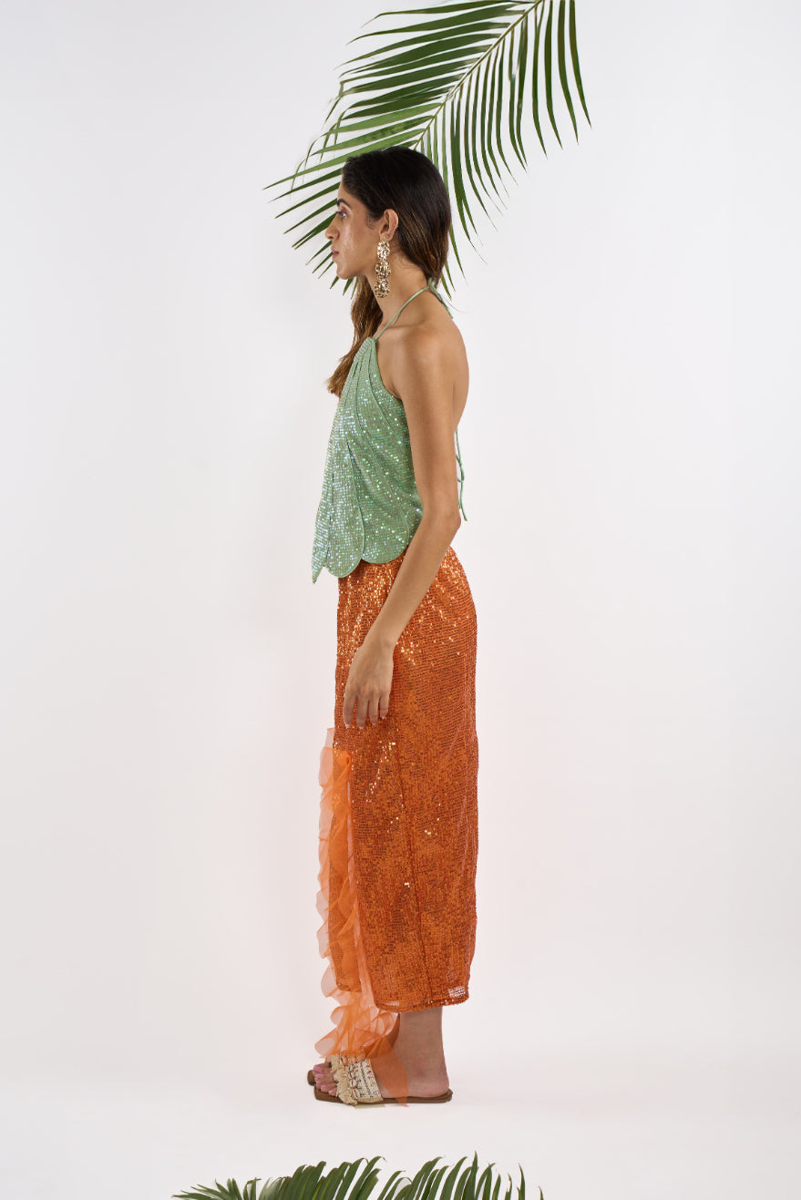 Jellyfish Skirt (Coral Orange)