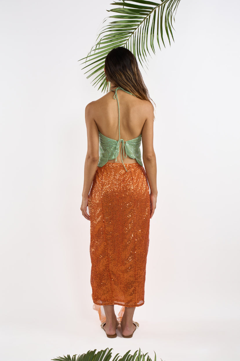Jellyfish Skirt (Coral Orange)