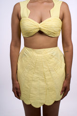 Happy as a clam skirt (Sunshine yellow)