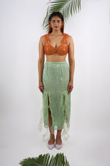 Tan Lines Bralette Top (Coral Orange)