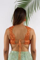 Tan Lines Bralette Top (Coral Orange)