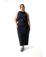 Side Fling Skirt (Navy)